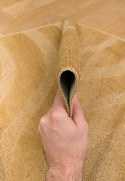 Set 2 Covorase de baie, Antiderapante, Symphony 2519, Bej Inchis 60 x 100 / 50 x 60