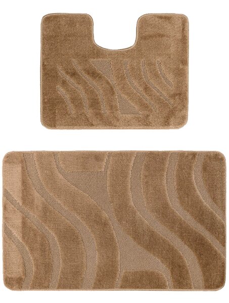 Set 2 covorase antiderapante de baie, Symphony 2546 Maro 50 x 80 / 40 x 50