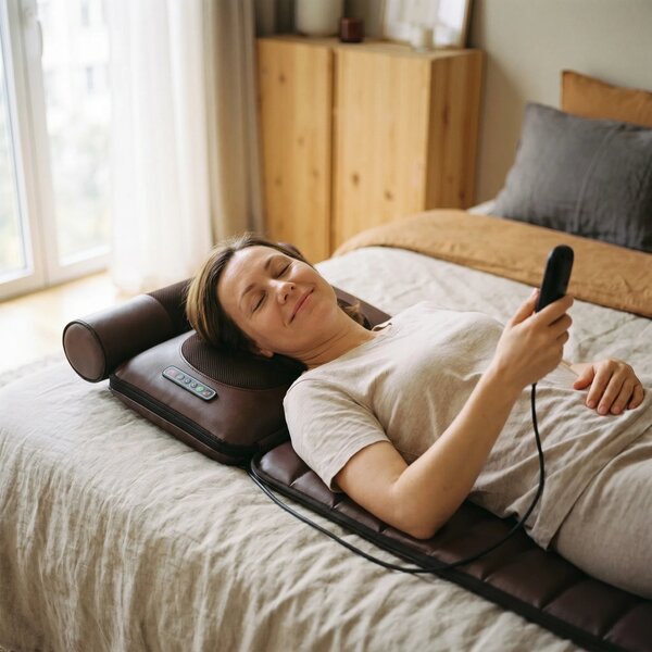 RESIGILAT Saltea masaj corp intreg cu role Shiatsu si vibratii, gat/um