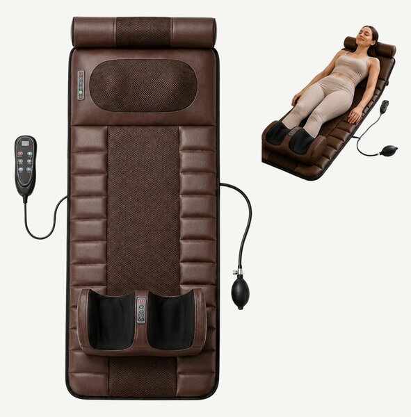 RESIGILAT Saltea masaj corp intreg cu role Shiatsu si vibratii, gat/um