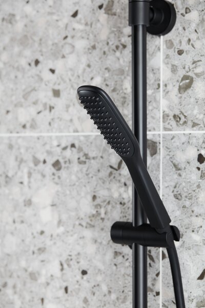 KFA Armatura Logon Black set cadă și duș perete cu duș de ploaie negru 5136-915-81