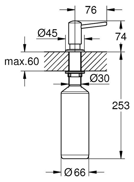 Grohe Contemporary dozator de lichid 400 ml StarLight Chrome 40536000