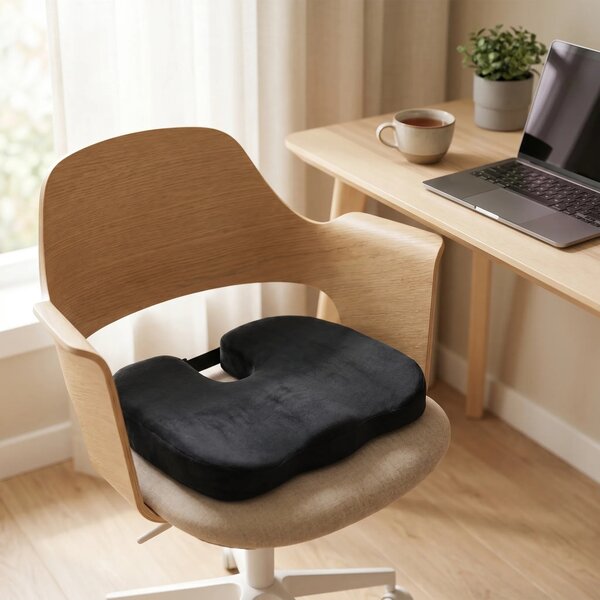 Perna ortopedica sezut memory foam cu gel si ventilatie ORTO COCCIS Ae