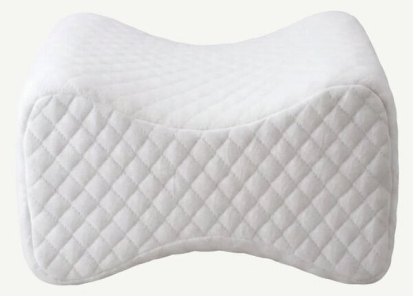 Perna ortopedica genunchi memory foam, husa bambus, Alb