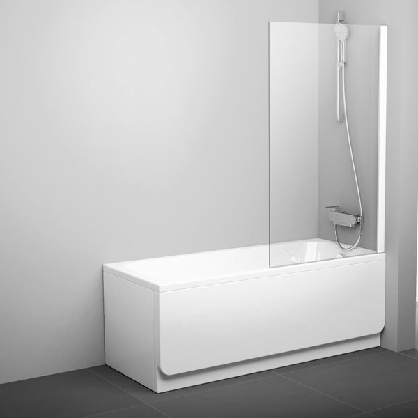 Ravak Pivot paravan cadă 80 cm o piesă alb luciu/sticlă transparentă 79840100Z1