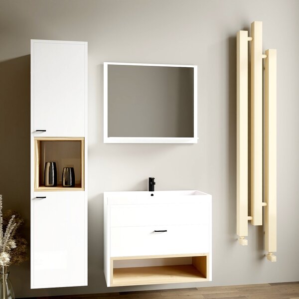 Imers Cubic calorifer de baie decorativ 136x23 cm alb G00523013602