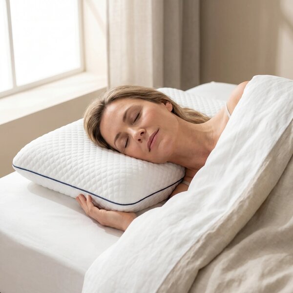 Perna ortopedica cervicala memory foam AERO-SAN White