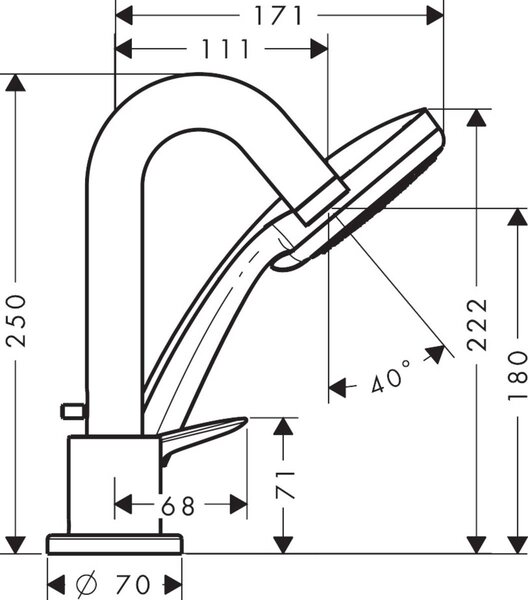 Hansgrohe Logis baterie cadă-duș cadă crom 71313000