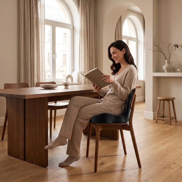 Perna ortopedica 2-in-1 sezut + suport lombar, forma L, memory foam, G