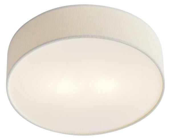 Plafonieră modernă albă cu abajur de catifea 38cm 2 lumini - Luz