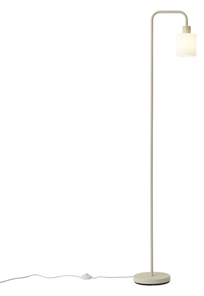 Lampă de podea scandinavă bej cu sticlă albă - Wisp