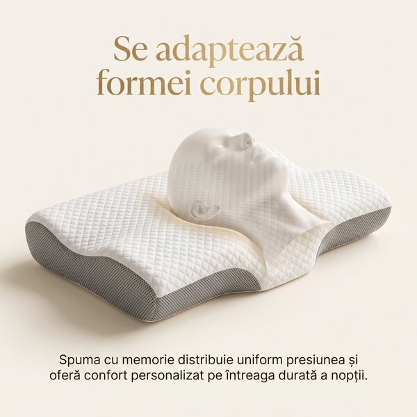 Perna cervicala ortopedica CERVI-SAN Prim memory foam