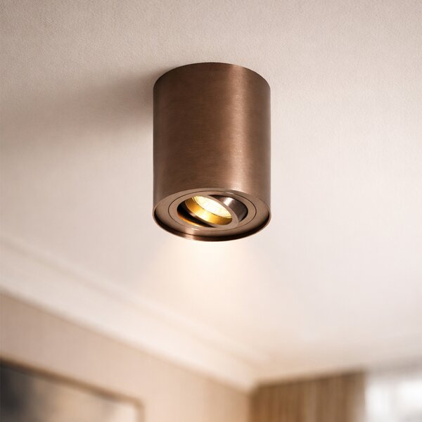 Spotlight modern de tavan bronz închis, inclinabil și rotativ - Rondoo Up
