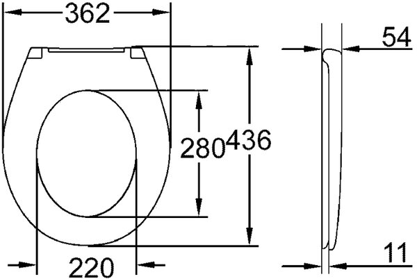 Grohe Bau Ceramic capac wc alb 39492000