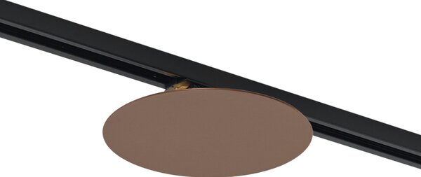 Plafonieră modernă bronz pentru sistem de șină monofazat cu 2 lumini - Iconic Pulley