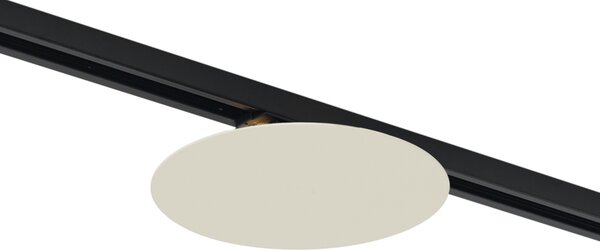 Plafonieră modernă bej pentru sistem de iluminat pe șină monofazat cu 2 lumini - Iconic Pulley