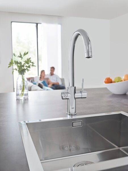 Grohe Blue baterie de bucatarie cu filtru pe picior StarLight Chrome 31455001