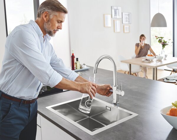 Grohe Blue baterie de bucatarie cu filtru pe picior StarLight Chrome 31455001