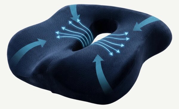 Perna ortopedica sezut memory foam decupaj prostata/hemoroizi/coccis