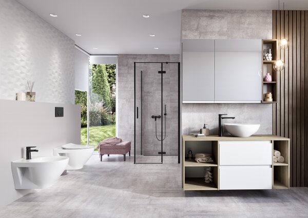 Cersanit Moduo baterie lavoar stativ negru S951-585