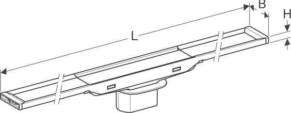 Geberit CleanLine rigolă duș 130 cm oţel 154.451.KS.1