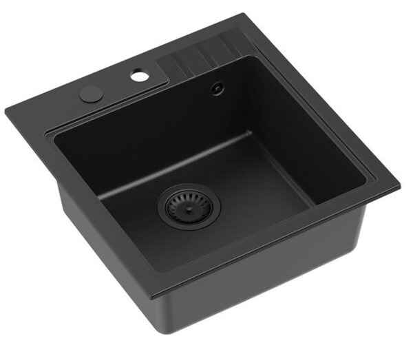 Quadron Peter chiuveta graniteq 50x52 cm negru HCQP5052BLM_PC