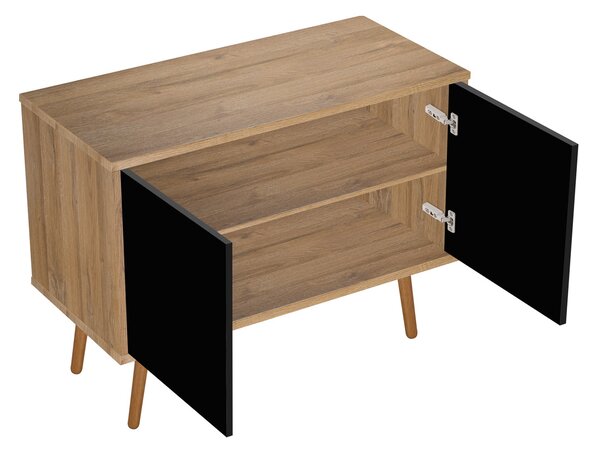 Oltens Hedvig dulap 95x45x49.7 cm sub chiuveta pe perete negru-stejar 60204360