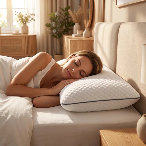 Perna ortopedica cervicala memory foam cu gel si ventilatie AERO-SAN G