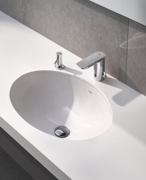 Grohe Bau Ceramic lavoar 56x42 cm ovale sub blat alb luciu 39423000