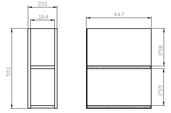 Cersanit Moduo dulap 20x44.7x55.1 cm stejar K116-020