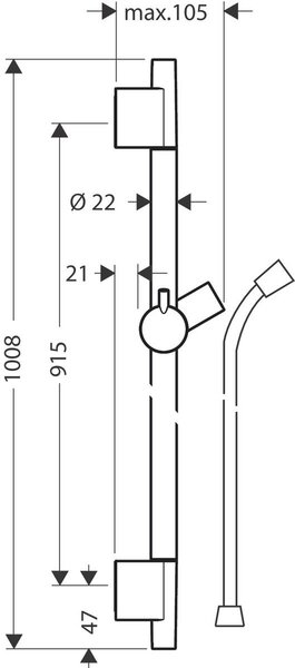 Hansgrohe Unica set de duș perete || 28631340