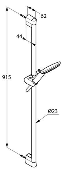 Kludi Freshline set de duș perete crom-alb 6784091-00