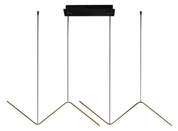 Lustră LED pe cablu VERTE 2xLED/11W/230V negru