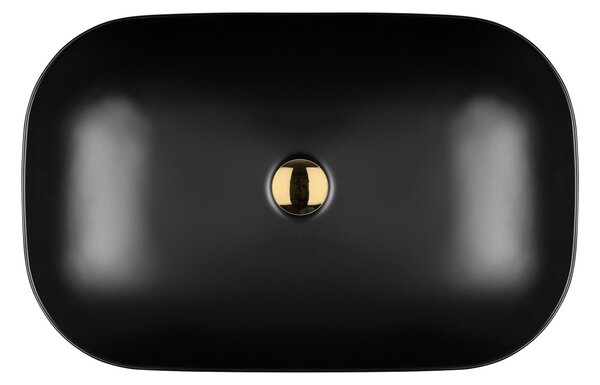Oltens Hamnes lavoar 61x40 cm ovale de blat negru mat 40302300