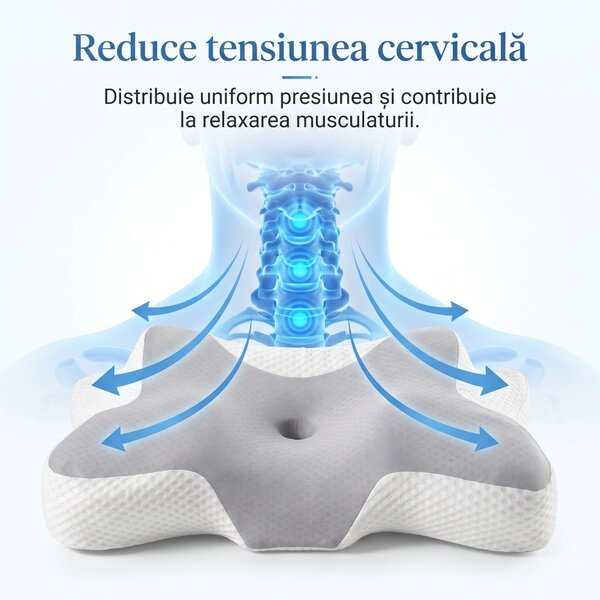 CERVI-SAN RELAX, pernă ortopedică pentru toate pozițiile de dormit, am