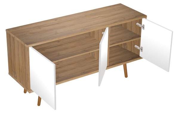 Oltens Hedvig dulap 140x45x49.7 cm sub chiuveta pe perete alb-stejar 60205060