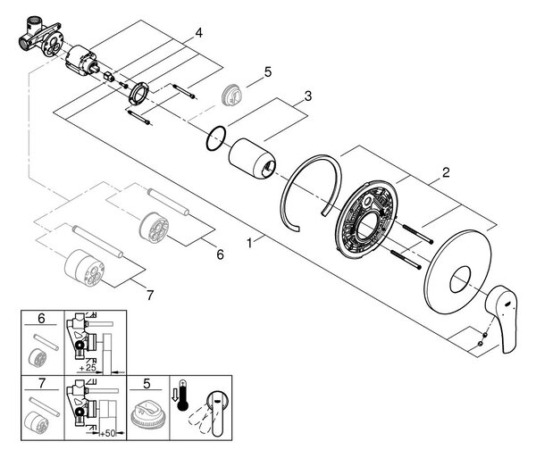 Grohe Start baterie de duș ascuns StarLight Chrome 32590002