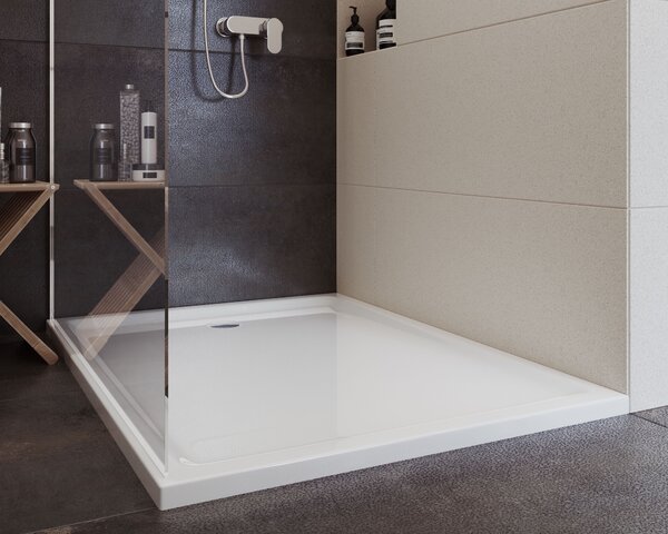 Cersanit Mille perete cabină de duș walk-in 100 cm crom luciu/sticla transparentă S161-001