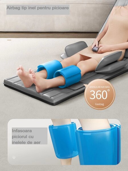 RESIGILAT Saltea masaj corp intreg Shiatsu, airbag si incalzire, cervi