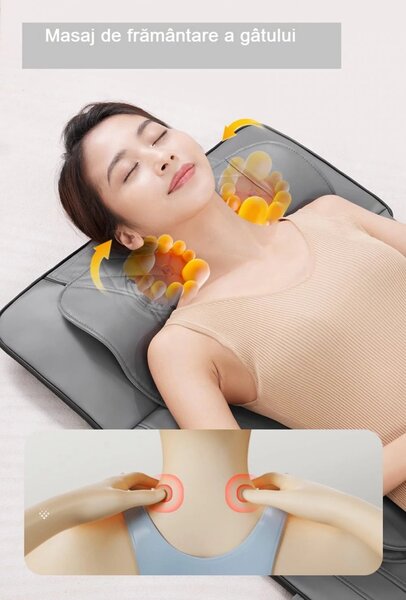RESIGILAT Saltea masaj corp intreg Shiatsu, airbag si incalzire, cervi
