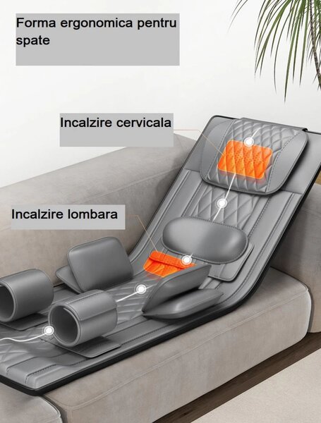 RESIGILAT Saltea masaj corp intreg Shiatsu, airbag si incalzire, cervi