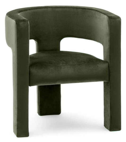 Fotoliu design verde închis ALPAH B VELVET