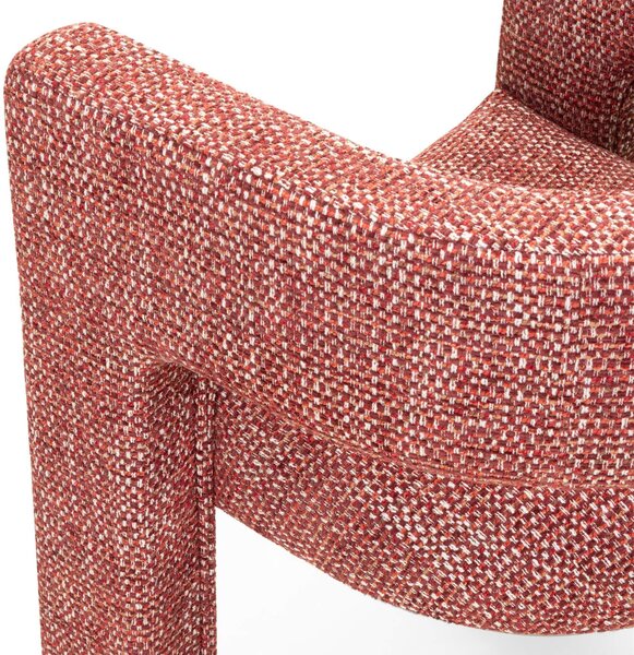 Fotoliu design roșu ALPAH SILENCIO Magic Velvet 2229