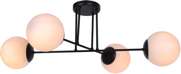 Kaja Savoy lampă de tavan 4x40 W alb-negru K-4924
