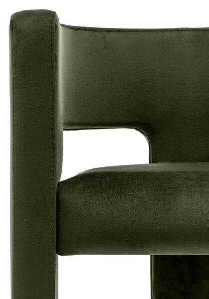 Fotoliu design verde închis ALPAH B VELVET
