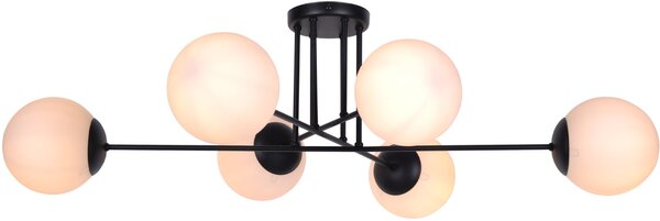 Kaja Savoy lampă de tavan 6x40 W alb-negru K-4925