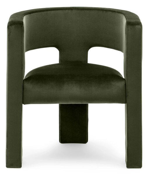 Fotoliu design verde închis ALPAH B VELVET