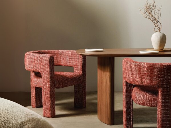 Fotoliu design roșu ALPAH SILENCIO Magic Velvet 2229