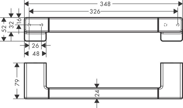 Hansgrohe AddStoris mâner de perete 41744000