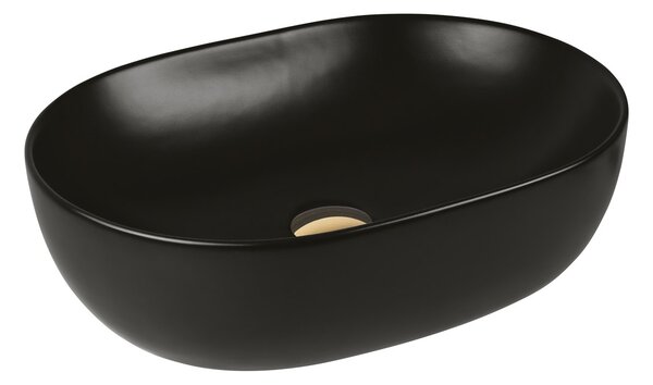 Oltens Hamnes lavoar 49.5x35.5 cm ovale de blat negru mat 40319300
